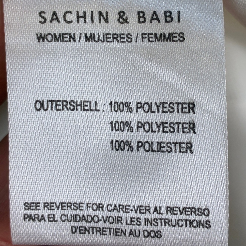 Sachin & Babi Dress One Shoulder Womens 10 White Rhinestone Cocktail Party Mini - Picture 11 of 16